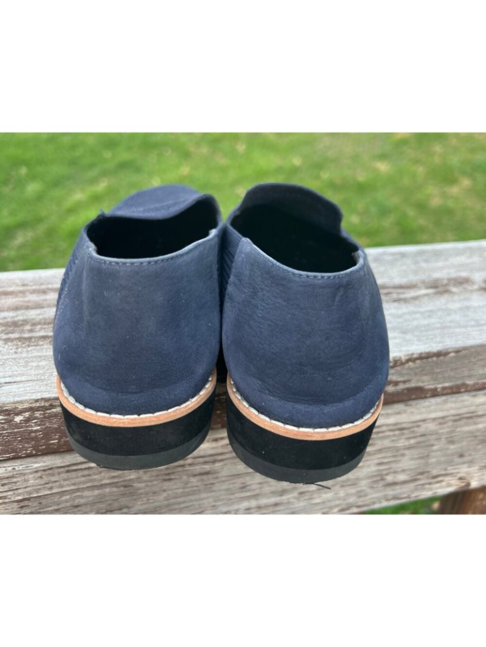 Eileen Fisher Womens Sz 8.5 Novo' Stretch Knit Comfort Loafers in Navy - Picture 4 of 6